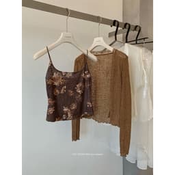 𝐩𝐡𝐢𝐞𝐧 𝐘𝐉𝐈𝐀 | 2372 Set Áo 2 Dây Ren Kèm Khoác Mix Chân Váy Dài 8