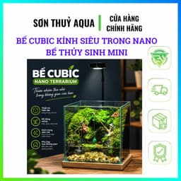 Bể Cubic Kính Siêu Trong | Bể Thủy Sinh Mini | Hồ Cá Betta | Bể Tép Cảnh | Terrarium 1