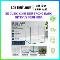 Bể Cubic Kính Siêu Trong | Bể Thủy Sinh Mini | Hồ Cá Betta | Bể Tép Cảnh | Terrarium 4