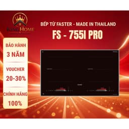Bếp từ đôi FASTER 755IPRO | MADE IN Thái Lan | Biến tần Inverter sôi liu riu | Hàng chính hãng Hàng chính hãng 1