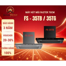 Hút mùi FASTER 35TB AutoClean | 35TG  AutoClean | Sấy làm sạch dầu mỡ | Điều khiển cảm ứng, cảm biến vây tay | Hàng chín 1
