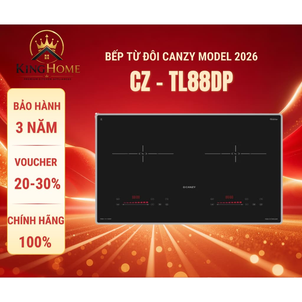 Bếp Từ Canzy CZ TL88DP | inverter tiết kiệm điện | Nhập khẩu Thái Lan | Sôi liu riu