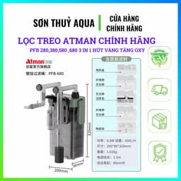 Lọc Treo ATMAN PFB 280/380/580/680 Có Hút Váng Mặt Nước - Lọc 3 Trong 1 Cho Bể Thủy Sinh, Cá Cảnh 7