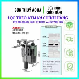 Lọc Treo ATMAN PFB 280/380/580/680 Có Hút Váng Mặt Nước - Lọc 3 Trong 1 Cho Bể Thủy Sinh, Cá Cảnh 4