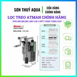 Lọc Treo ATMAN PFB 280/380/580/680 Có Hút Váng Mặt Nước - Lọc 3 Trong 1 Cho Bể Thủy Sinh, Cá Cảnh 5