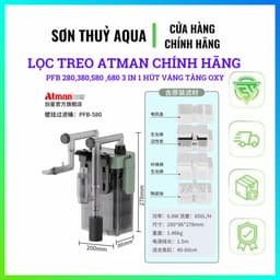 Lọc Treo ATMAN PFB 280/380/580/680 Có Hút Váng Mặt Nước - Lọc 3 Trong 1 Cho Bể Thủy Sinh, Cá Cảnh 6