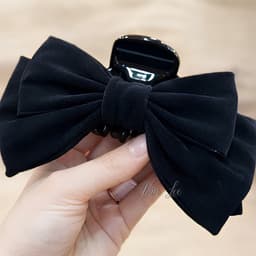 Kẹp tóc nơ nhung siêu to 20cm mềm mịn sang chảnh phong cách Hàn Quốc Đồ xinh Vân Lee - MS069 4