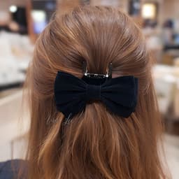 Kẹp tóc nơ nhung siêu to 20cm mềm mịn sang chảnh phong cách Hàn Quốc Đồ xinh Vân Lee - MS069 5