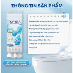 Giấy vệ sinh 1800 tờ treo tường cao cấp TopGia Melto, 4 lớp dập vân 4D, mềm mịn, an toàn và tiện lợi cho gia đình. 3