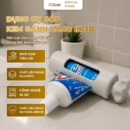 Dụng Cụ Bóp Kem Đánh Răng có núm xoay 3DLUXI, Giúp Lấy Hết Kem, Sử Dụng Gọn Gàng Tiện Lợi, In Từ Nhựa PLA/PETG An Toàn 1