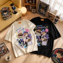 Áo Thun HY KORÉ Conan Haibara Paint 2228 Form Rộng Localbrand Oversize Unisex Vải Cotton 75% Nam Nữ Mặc Đẹp 6