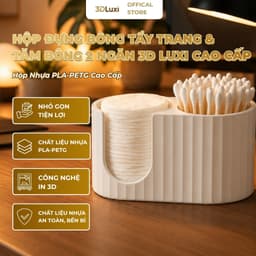 Hộp Đựng Bông Tẩy Trang Tăm Bông 3DLUXI, Giúp Bàn Trang Điểm Gọn Gàng Tiện Lợi, In Từ Nhựa PLA/PETG An Toàn 1