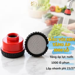 Đầu vòi sen tăng áp lực nước nhựa 1000 lỗ TDG đầu vòi phun tia siêu mịn tiết kiệm nước HH606 1