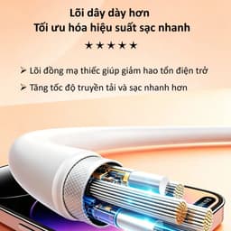 Cáp sạc nhanh Vivumax C25 Type C to Type C 66W Chính Hãng 3