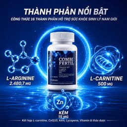 Viên Uống COMBIFERTIL Hỗ Trợ Sinh Lý Nam - Tăng Cường Thể Lực, Hỗ Trợ Sức Khỏe Nam Giới Hộp 30 Viên 3