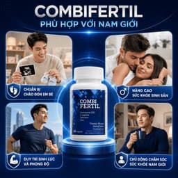 Viên Uống COMBIFERTIL Hỗ Trợ Sinh Lý Nam - Tăng Cường Thể Lực, Hỗ Trợ Sức Khỏe Nam Giới Hộp 30 Viên 5