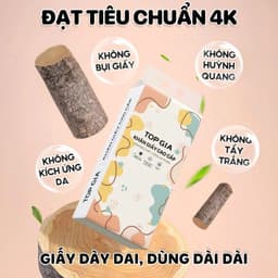 [ĐỘC QUYỀN SHOPEE VIP] Giấy vệ sinh treo tường TopGia đa sắc đa năng từ bột giấy thiên nhiên, 1280tờ/4lớp 6