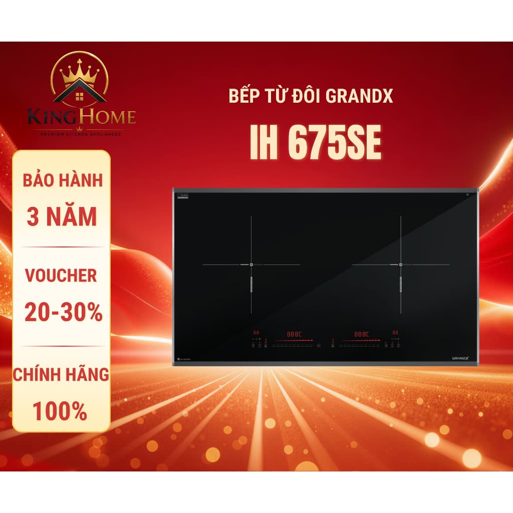 Bếp từ đôi GRANDX 675SE | HÀNG CHÍNH HÃNG