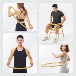 [ LẮC EO LOẠI 1 ] Vòng Lắc Eo Lò Xo 2,5KG Bọc Vải Dệt Kim Mềm – Chất Liệu Thép Cao Cấp, Giảm Mỡ Bụng. 4
