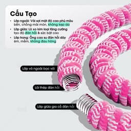 [ LẮC EO LOẠI 1 ] Vòng Lắc Eo Lò Xo 2,5KG Bọc Vải Dệt Kim Mềm – Chất Liệu Thép Cao Cấp, Giảm Mỡ Bụng. 6