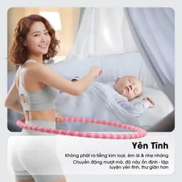 [ LẮC EO LOẠI 1 ] Vòng Lắc Eo Lò Xo 2,5KG Bọc Vải Dệt Kim Mềm – Chất Liệu Thép Cao Cấp, Giảm Mỡ Bụng. 7