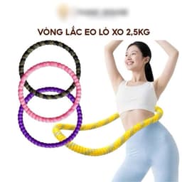 [ LẮC EO LOẠI 1 ] Vòng Lắc Eo Lò Xo 2,5KG Bọc Vải Dệt Kim Mềm – Chất Liệu Thép Cao Cấp, Giảm Mỡ Bụng. 1