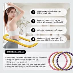 [ LẮC EO LOẠI 1 ] Vòng Lắc Eo Lò Xo 2,5KG Bọc Vải Dệt Kim Mềm – Chất Liệu Thép Cao Cấp, Giảm Mỡ Bụng. 2