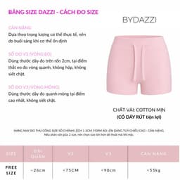 Quần Đùi Nữ Dáng Ngắn Lưng Thấp Phối Dây Rút Form Ôm Tôn Dáng DAZZI Q020 2