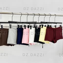 Quần Đùi Nữ Dáng Ngắn Lưng Thấp Phối Dây Rút Form Ôm Tôn Dáng DAZZI Q020 3
