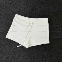 Quần Đùi Nữ Dáng Ngắn Lưng Thấp Phối Dây Rút Form Ôm Tôn Dáng DAZZI Q020 4
