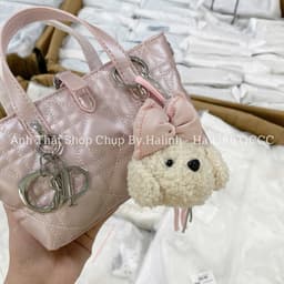 Túi Đeo Chéo Giỏ Dáng Chậu Chần Trám Kèm Charm Gấu CD 5