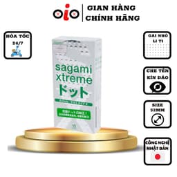 Bao cao su Sagami White Xtreme Box, bcs gân gai li ti Hộp 10c 1