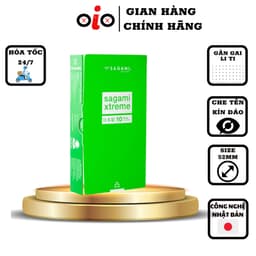 Bao cao su Sagami Green bcs gân gai hộp 10 chiếc OiO VN 1