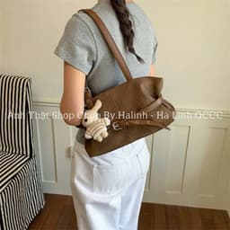 Túi Kẹp Nách Đai Ngang Bigsize Kèm Charm Gấu 7