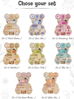 Bảng bận rộn con gấu IN TÊN RIÊNG - Busy board thương hiệu Woodness  - Đồ chơi gỗ giáo cụ Montessori - Board game 3