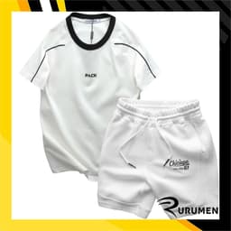 Set Bộ Nam - Áo Thun Nam Cổ Tròn In Chữ Pack Phối Viền Màu Và Quần Short Thun Nam Chicago (Size Từ M Đến XXL) - Rayman 4