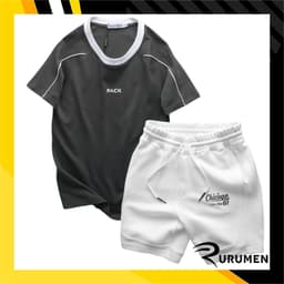Set Bộ Nam - Áo Thun Nam Cổ Tròn In Chữ Pack Phối Viền Màu Và Quần Short Thun Nam Chicago (Size Từ M Đến XXL) - Rayman 7