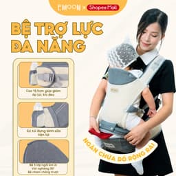 [HỎA TỐC] Địu Em Bé Emoon 9 Tư Thế  Thoáng Khí, Trợ Lực Tối Ưu, An Toàn Chuẩn Chữ M Cho Bé Yêu 4