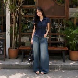 Áo sơ mi gân sọc xếp li eo cổ tim siêu tôn dáng chất đũi vân mây sang trọng BYN BYN KN237 5