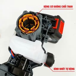 Máy cưa xích dùng pin Workfix WF-CS0801BL, Lam xích dài 8inch, Tra nhớt tự động - Chân pin phổ thông 6