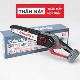 Máy cưa xích dùng pin Workfix WF-CS0801BL, Lam xích dài 8inch, Tra nhớt tự động - Chân pin phổ thông 4