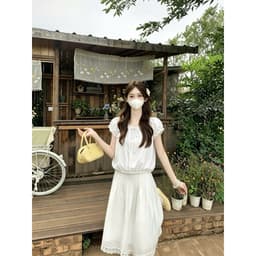 Áo kiểu babydoll nữ cổ tròn thắt nơ xinh đẹp BYN BYN B527 7