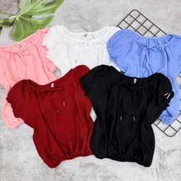 Áo kiểu babydoll nữ cổ tròn thắt nơ xinh đẹp BYN BYN B527 8