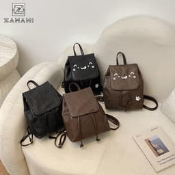Balo Da Nữ Mini Dây Rút Thời Trang Phối Đồ Siêu Xinh ZAMANI B0041 Đi Học, Đi Chơi 9