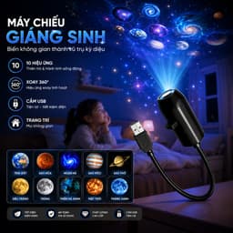Đèn Chiếu Galaxy Mini USB 10 Đĩa Chiếu Vũ Trụ – Máy Chiếu Bầu Trời Sao, Tinh Vân, Thiên Hà Trang Trí Phòng Ngủ, cho bé 2
