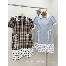 <Đầm Bầu Quynhanhhouse> (NH CLOTHING)Váy suông váy kẻ bèo xinh xỉu M11909 sm 1