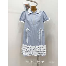 <Đầm Bầu Quynhanhhouse> (NH CLOTHING)Váy suông váy kẻ bèo xinh xỉu M11909 sm 3