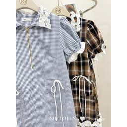 <Đầm Bầu Quynhanhhouse> (NH CLOTHING)Váy suông váy kẻ bèo xinh xỉu M11909 sm 5