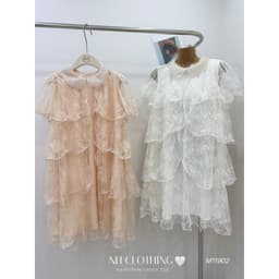 <Đầm Bầu Quynhanhhouse> (NH CLOTHING)Váy suông Váy ren cổ đá tầng M11902 sm 2