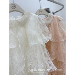 <Đầm Bầu Quynhanhhouse> (NH CLOTHING)Váy suông Váy ren cổ đá tầng M11902 sm 3